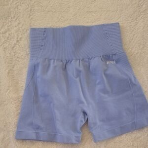 AYBL Women's Light Blue Ribbed Bike Shorts